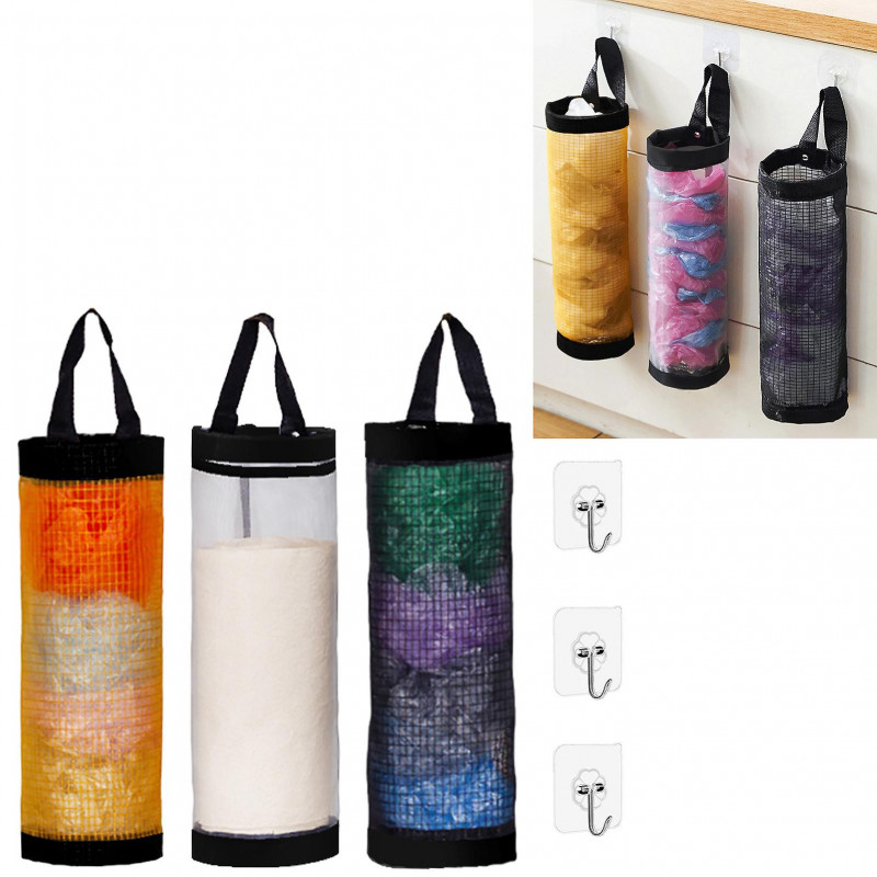 3pcs Socks Cabinet Eco Friend Hanging Storage Breathable Grocery Bag Holders
