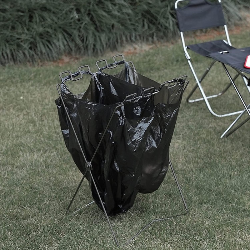 Garbage Bag Shelf | Collapsible Rubbish Bag Shelf - Garbage Bag Holder Save Space for Camping, Leaves, Gardening [...]