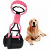 LINJOU Pet Dog Pooper Scooper, with Jaw Claw, Bin for Easy Grass and Gravel (Pink)