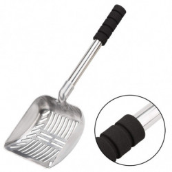 Metal Litter Scoop With Deep Shovel And Long Handle Detachable Stainless Steel Non-Stick Litter Sif