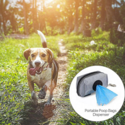 Distributeur de sacs à crottes pour chiens avec porte-sacs à déchets usagés - Elasti amélioré Distributeur de sacs à crottes pour chiens avec porte-sacs à déchets usagés - Elasti amélioré