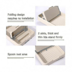 Spoon Rest With Lid Holder For Spatula Ladle Pot Lid Utensil Rest For Countertop,kitchen Gadgets Fo