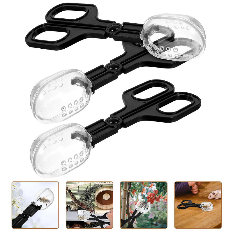 3pcs Plastic Hamster Poop Guinea Pig Poop Holder Small Pet Wastes Scoop Plastic Poop Scoops