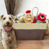 Pet Dog Toy Range Basket Dog Canvas Bag Pliable Pet Toys Linen Storage Box Pet Dog Supplies Jd4