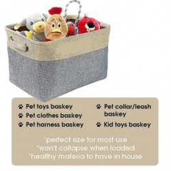 Pet Dog Toy Range Basket Dog Canvas Bag Pliable Pet Toys Linen Storage Box Pet Dog Supplies Jd4