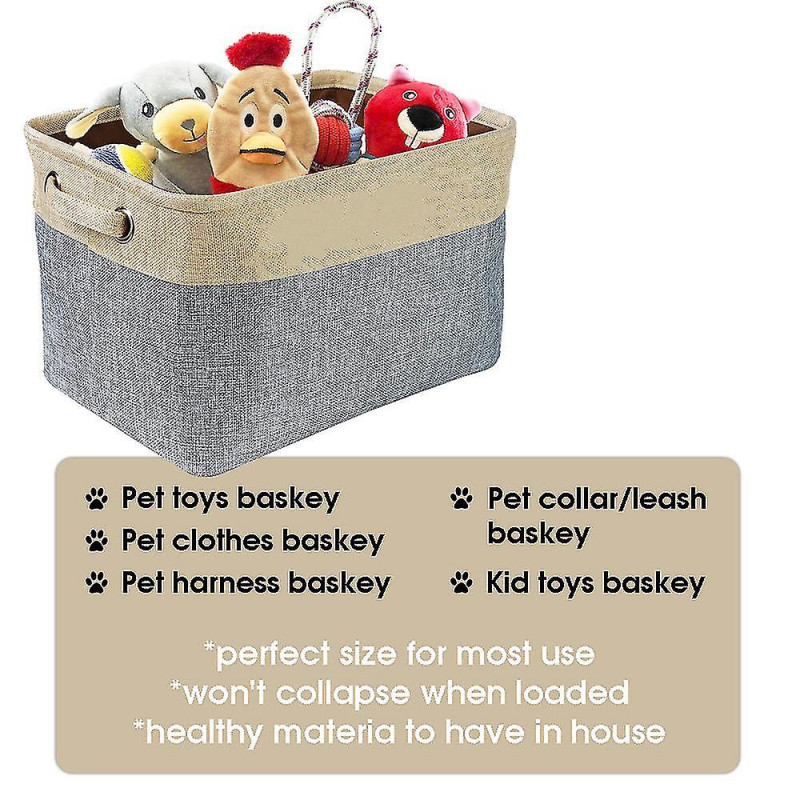 Pet Dog Toy Range Basket Dog Canvas Bag Pliable Pet Toys Linen Storage Box Pet Dog Supplies Jd4