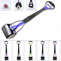 Dog Waste Easy Pickup Pooper Scooper Walking Pet Poo Poop Scoop Grabber Picker Black-blue