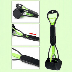 Dog Waste Easy Pickup Pooper Scooper Walking Pet Poo Poop Scoop Grabber Picker Black-blue