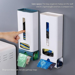 Garbage Bag Storage Plastic Bag Storage Box Wall-Mounted Kitchen Convenient Bag Extraction Light Bl
