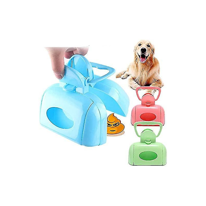 2pcs Dog Poop Scooper Poo Bags For Dog Automatic Pooper Scooper Poo Picker For Dogs Poop Clamp Cleaner
