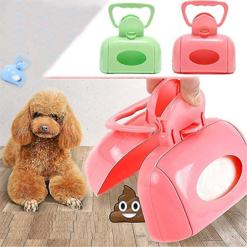 2pcs Dog Poop Scooper Poo Bags For Dog Automatic Pooper Scooper Poo Picker For Dogs Poop Clamp Cleaner
