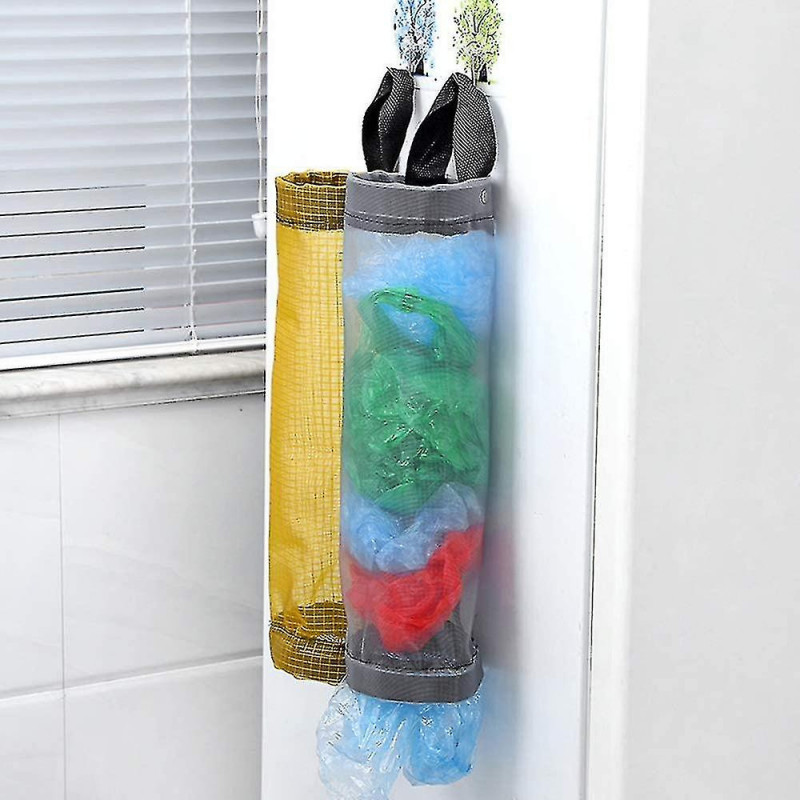 Plastic Bag Holder 2 Packs Mesh Hanging Storage Dispensers