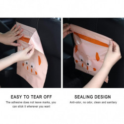 60pcs Disposable Car Trash Bags,leak-proof And Convenient Vomit Bags,portable Trash Bag Compatible Car Durable Adhesive