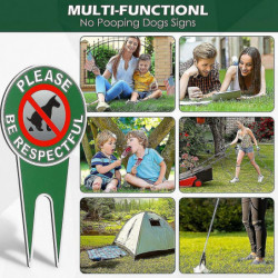 4 Pieces No Poop Dog Signs Be Respectful No Pooping Dog Lawn Signs No Dog Poop Yard Signs C