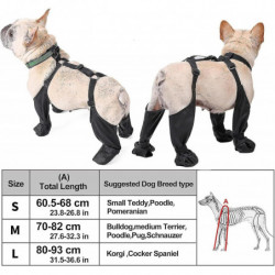 Bottes pour chiens avec bretelles, bottes pour chiens imperméables réglables pour chiens à l’épreuve de la saleté [...]