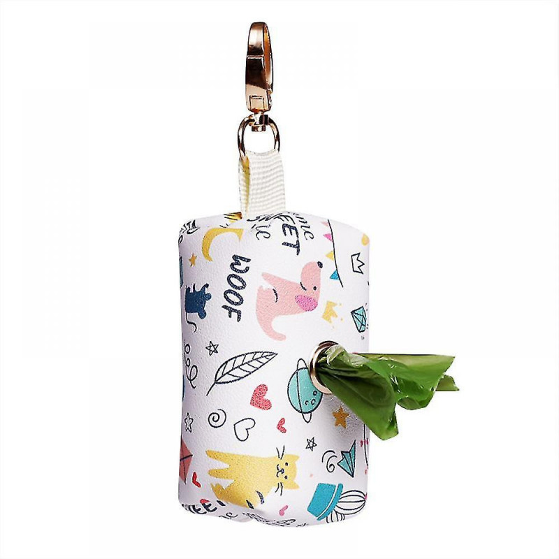 Dog Poop Bag Dispenser, Poop Bag Holder Leash Attachment With Free Roll Dog Poop Garbage Bag, Great For Walking, [...]