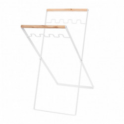 Trash Bag Holder Metal Garbage Bag Holder Portable Outdoor Leaf Bag Stand For Camping Picnic Kitchen White