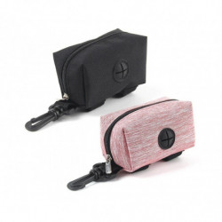 2 Pieces Poop Bag Holder Dog Poop Holder Dog Poop Dispenser Dog Waste Bag Container with Zipper and