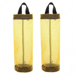 2 Pcs Porte-sac en plastique, Distributeurs, Porte-sacs poubelles Conteneurs de recyclage Mesh Hanging Storage [...]