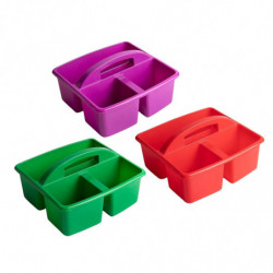 3pièces Desktop Compartiment Caddy Holder Empilable Case Rouge Vert Violet
