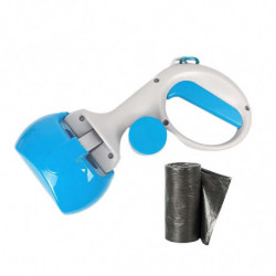 Portable Pet Dog Stool Scooper Waste Clean Stool Picker Pick Up For Walking Blue