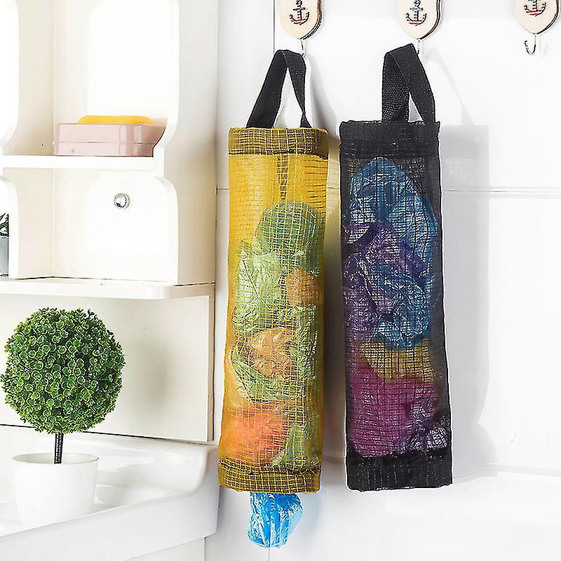Grocery Storge Bag Wall Mount Plastic Bag Holder Dispenser Hanging Trash Garbage Bag Organizer For Kitchen Accessories