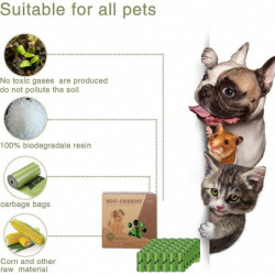 Dog Poo Bags, 540 Counts Biodegradable Poop Waste Bag Refill Rolls For Dog Cat Pets