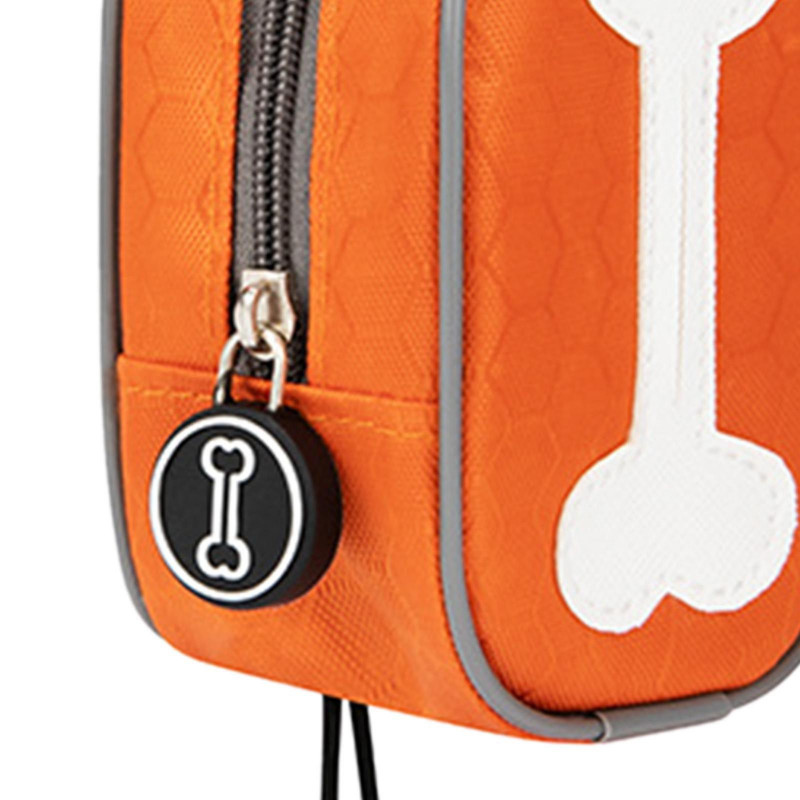 Dog Poop Bag Holder Doggy Waste Bag Dispenser For Travel Camping Walking Orange