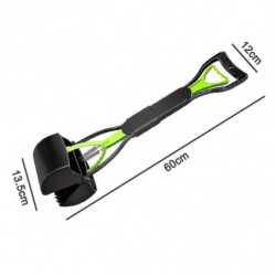 Pelle à fumier, mâchoires jumbo, manche long, cuillère à fumier pour chiens et chats