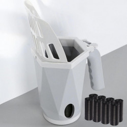 Pelle de litière pour chat, Pelle de litière pour chat avec 8 sacs de taille, Pelle de litière portable pour chat [...]