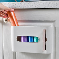 Trash Bags Storage Box Wall Mounted Plastic Garbage Bag Dispenser Waste Bag Holder for Bathroom Trash Bags Storage Box Wall Mounted Plastic Garbage Bag Dispenser Waste Bag Holder for Bathroom