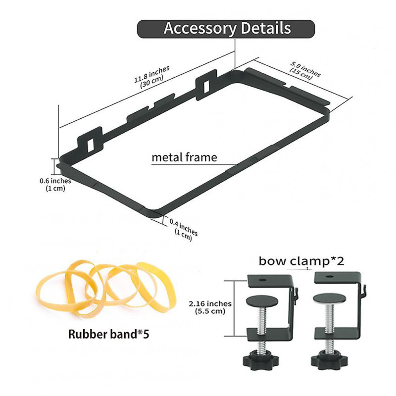 Metal Cabinet Trash Bag Holder with Bows Clamp Stable Clip Installation Litter-Bag Holder for Outdoor