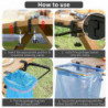 Metal Cabinet Trash Bag Holder with Bows Clamp Stable Clip Installation Litter-Bag Holder for Outdoor