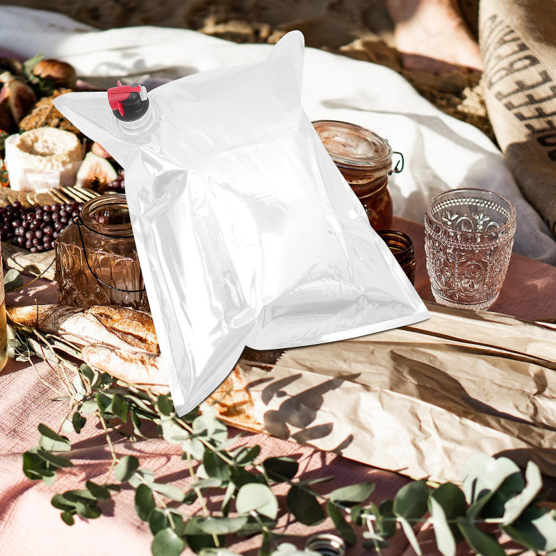 10pcs Wine Purse Refill Bags Refill Bladders Reusable Refillable Beverages Storage Pouch with Spout