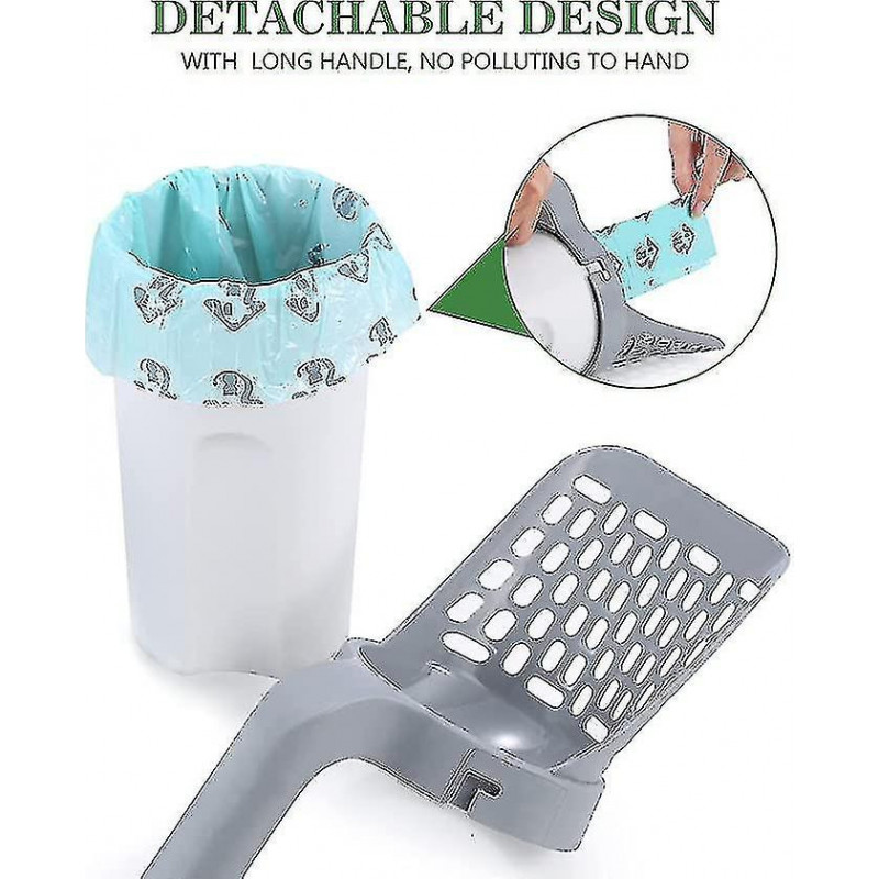 Pelle de litière pour chat de qualité supérieure avec sacs de recharge de 90 personnes, pelle de litière profonde [...]