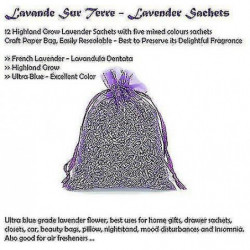 Sacs de lavande séchée fraîchement faits à la main naturellement parfumés