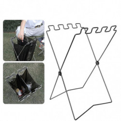 Support de sac à ordures portable, porte-sac en plastique Bbq Trash adapté au camping intérieur et extérieur Support de sac à ordures portable, porte-sac en plastique Bbq Trash adapté au camping intérieur et extérieur