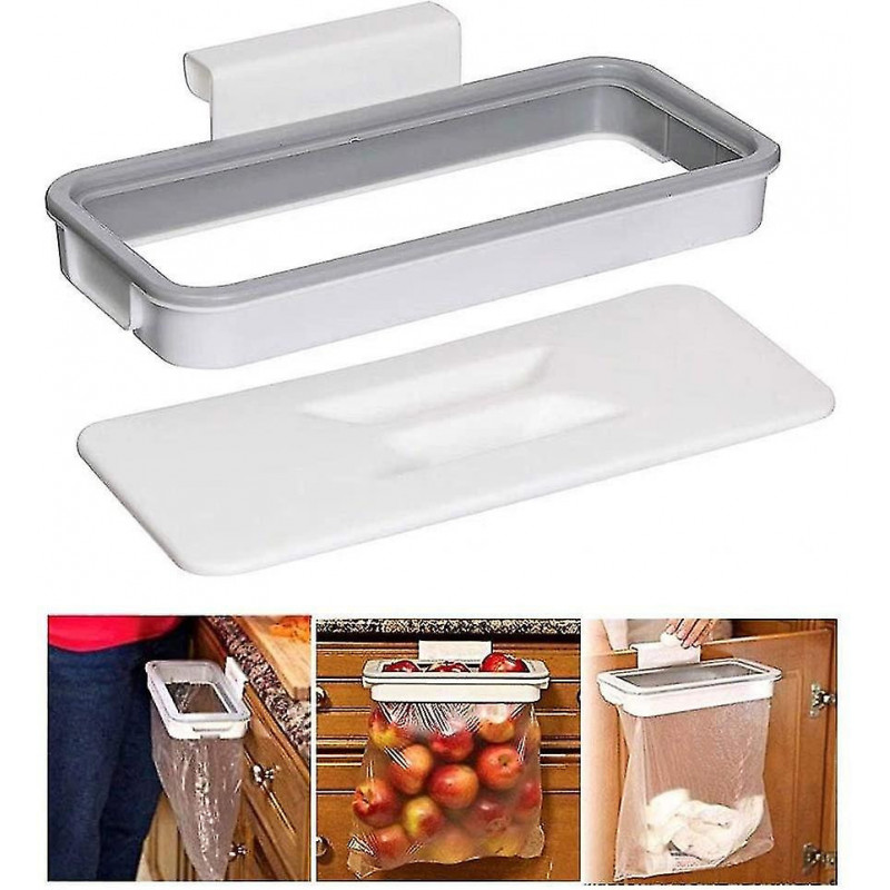 Set Of 2 Hanging Bin Bag Holder With Lid Portable Rubbish Bag Holder Set Of 2 Hanging Bin Bag Holder With Lid Portable Rubbish Bag Holder