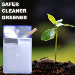 6Pcs Pocket Size Ashtray Bag Pouch Fireproof Odor Free Cigarette Ash Holder