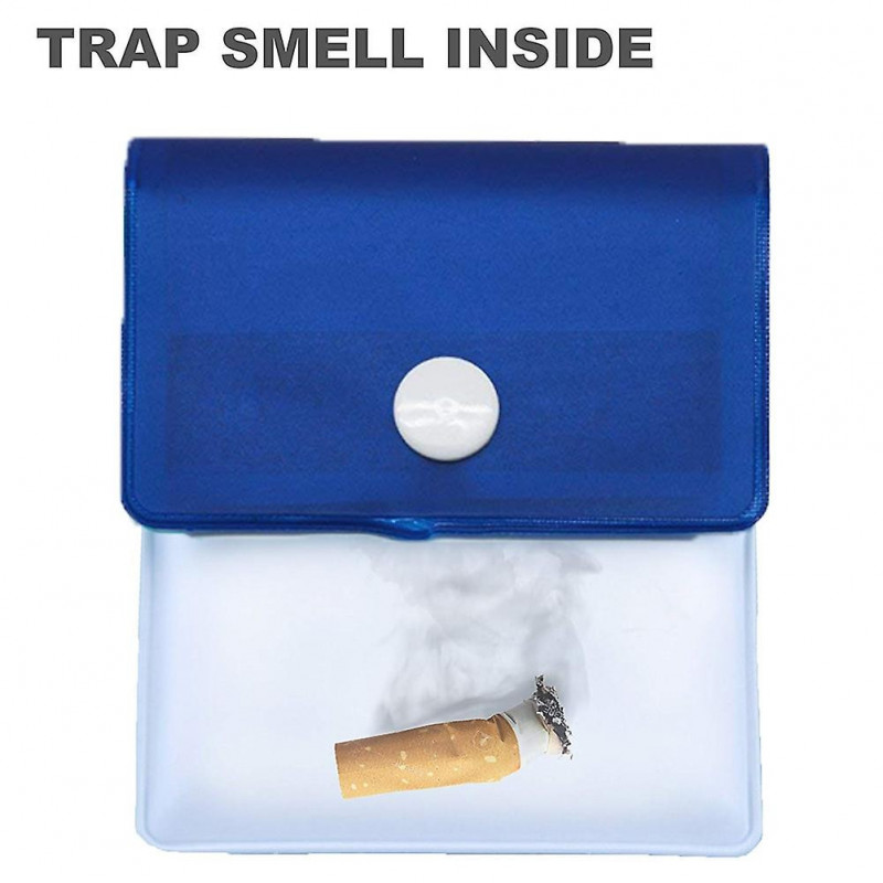 6Pcs Pocket Size Ashtray Bag Pouch Fireproof Odor Free Cigarette Ash Holder