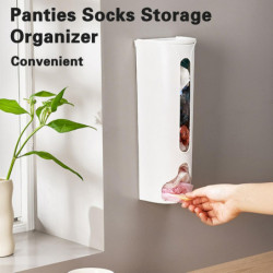 Waste Bag Box Large Capacity Punch-free Self Adhesive with Lid Store Garbage Bag Hanging Organizer H