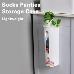 Waste Bag Box Large Capacity Punch-free Self Adhesive with Lid Store Garbage Bag Hanging Organizer H