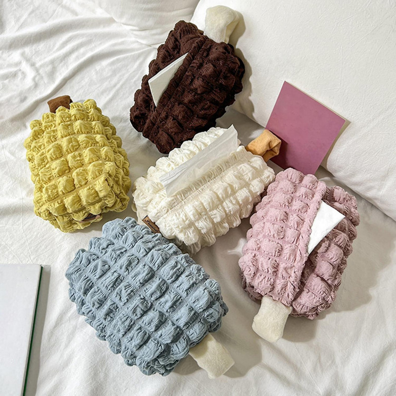 Cloth Tissue Box with Handle Portable Double Cloth Storage Bag Hanging Napkin Bag Dispenser Dining T