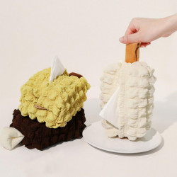 Cloth Tissue Box with Handle Portable Double Cloth Storage Bag Hanging Napkin Bag Dispenser Dining T