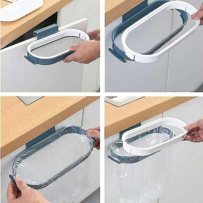 Kitchen Trash Bag Holder, Cabinet Built-in Garbage Above Door Basket Holderdar