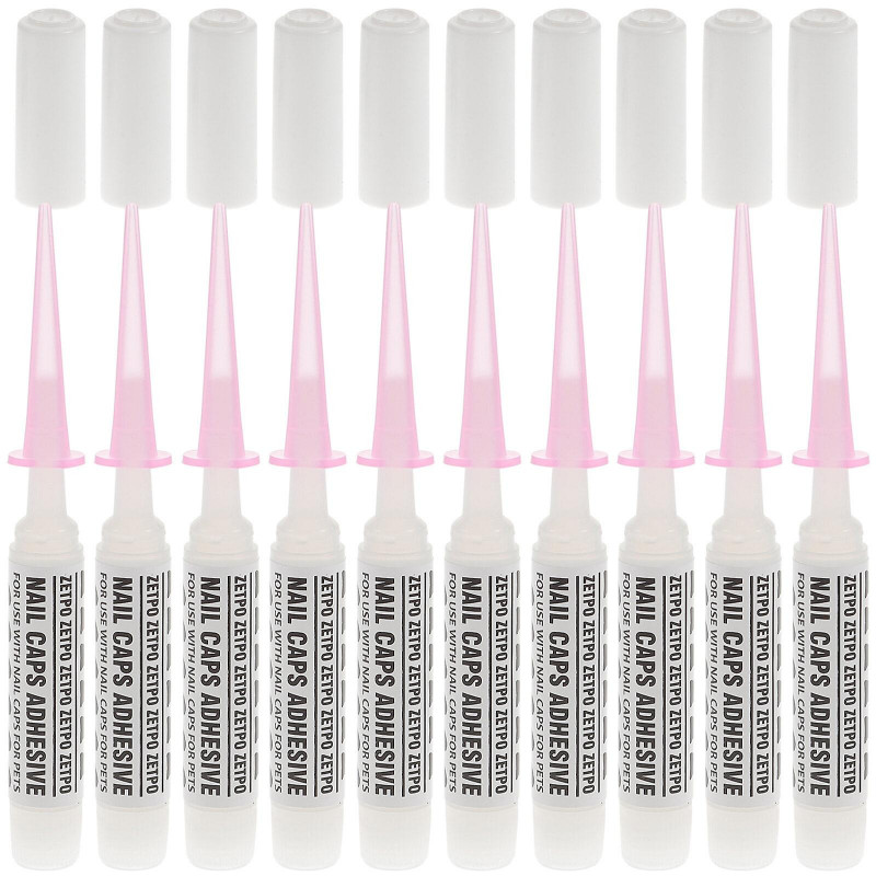 10pcs Pet Dog Cat Nail Covers Claw Paws Caps Gel Protector Adhesive Glue Pet Accessories(with Pointed)