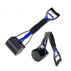 Pet Poo Poop Grabber Picker Dog Waste Easy Pickup Walking Pooper Scooper Blue