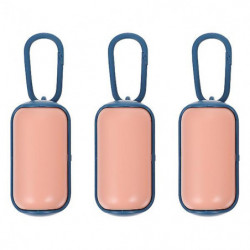 3pcs Pet Dog Waste Bag Distributeur Holder Pouch avec 45pcs Pet Waste Bags