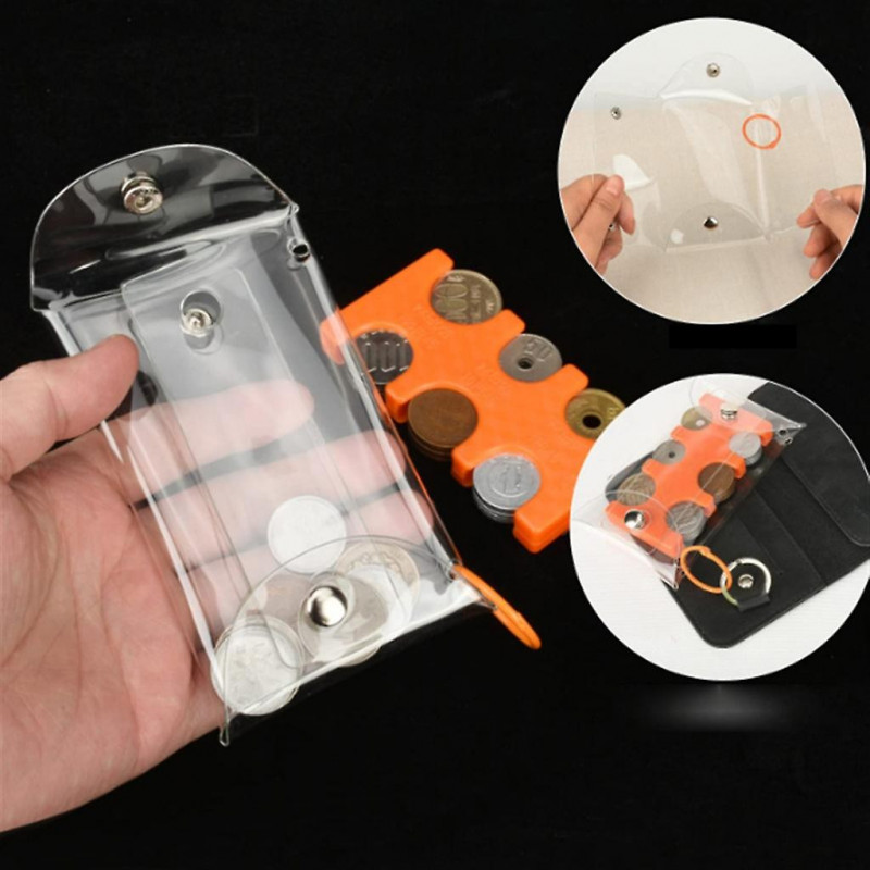 Coin Clip Portable Coin Container Pvc Material Coin Holder pour un stockage facile Coin Clip Portable Coin Container Pvc Material Coin Holder pour un stockage facile