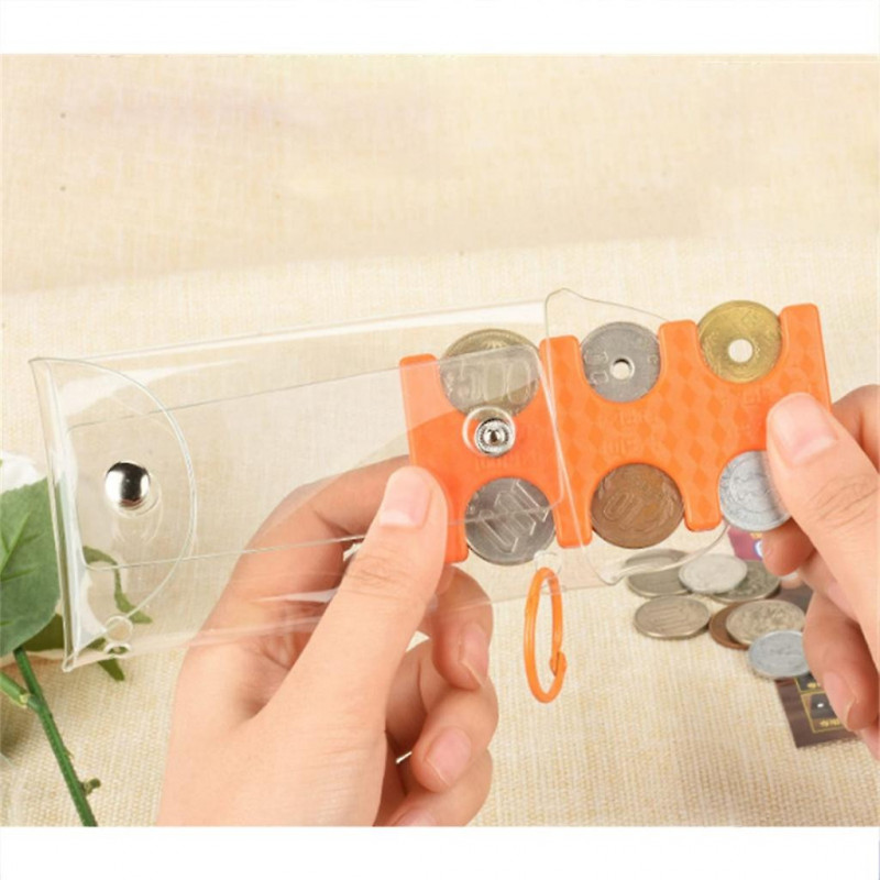 Coin Clip Portable Coin Container Pvc Material Coin Holder pour un stockage facile Coin Clip Portable Coin Container Pvc Material Coin Holder pour un stockage facile
